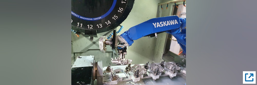 Verkettete 🔗 Magnesiumbearbeitung mit Roboter & Palettiersystem zuverlässig automatisiert